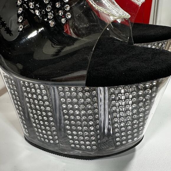 Adore-1017SRS Black Rhinestone Fringe Bootie $110 - Picture 15 of 16